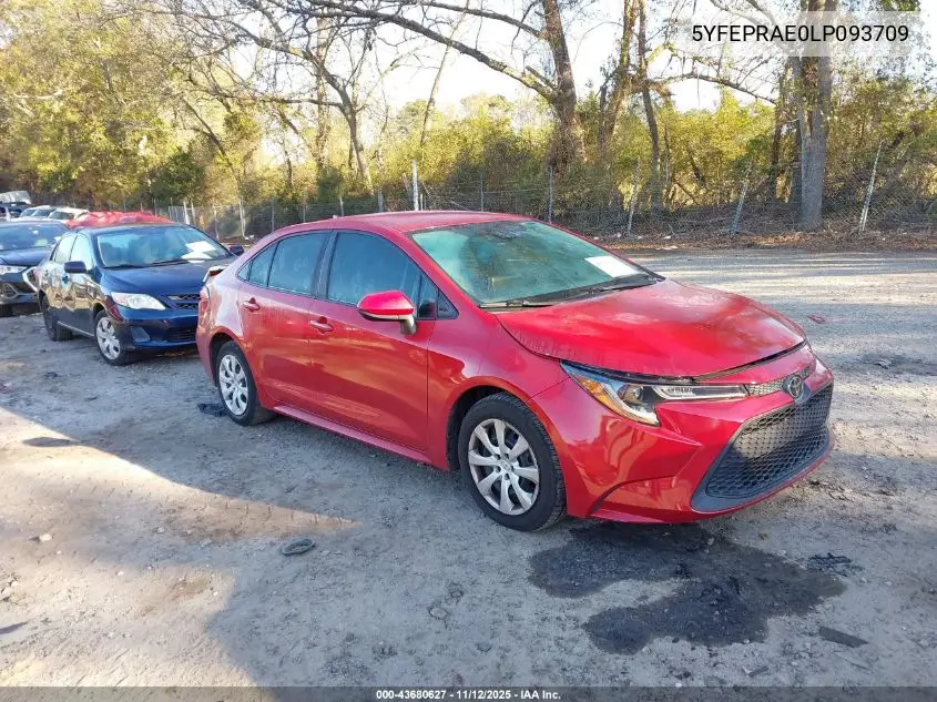 5YFEPRAE0LP093709 2020 Toyota Corolla Le