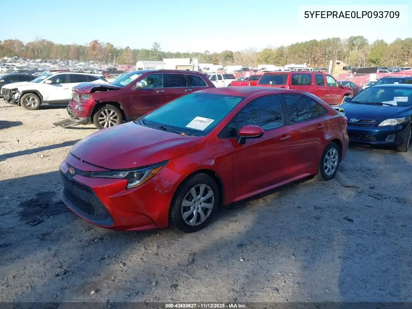 5YFEPRAE0LP093709 2020 Toyota Corolla Le