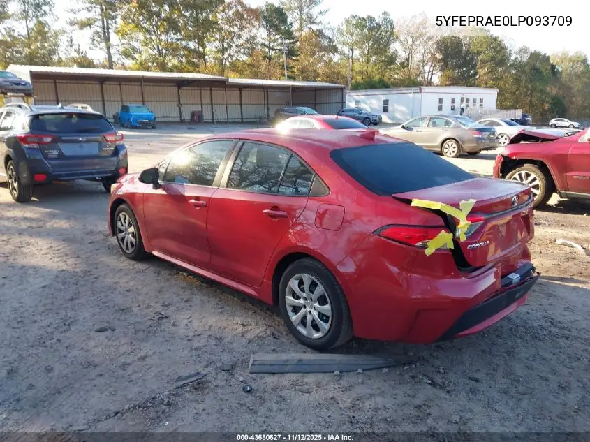 5YFEPRAE0LP093709 2020 Toyota Corolla Le
