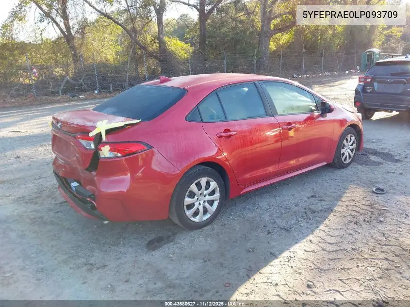 5YFEPRAE0LP093709 2020 Toyota Corolla Le