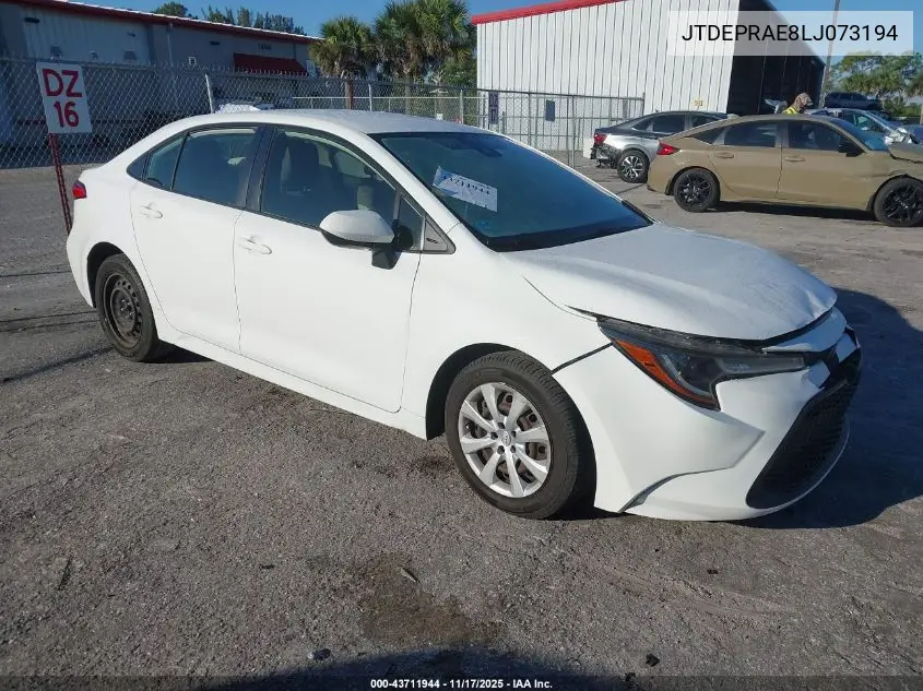 JTDEPRAE8LJ073194 2020 Toyota Corolla Le