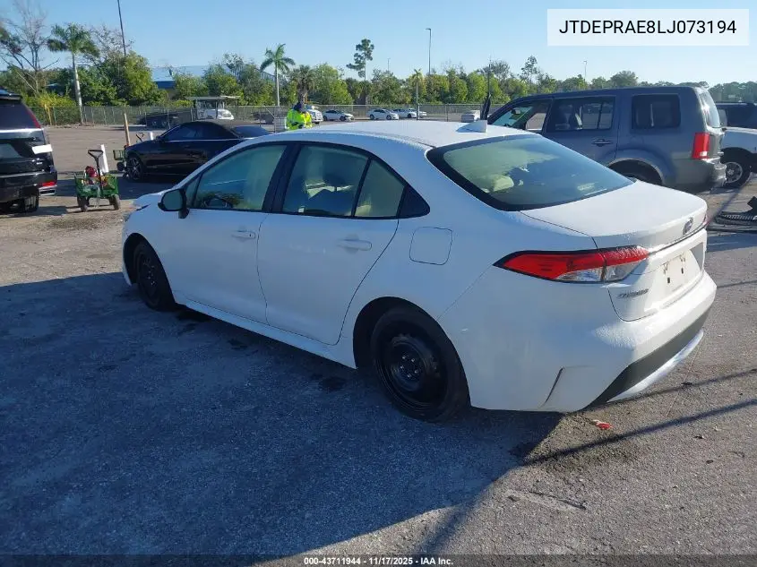 JTDEPRAE8LJ073194 2020 Toyota Corolla Le