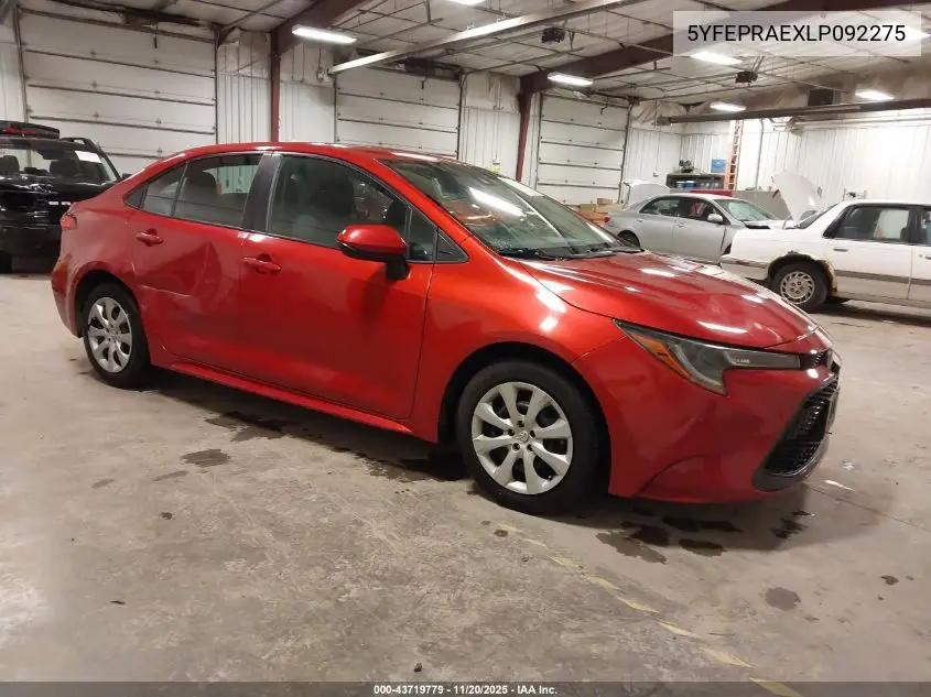 5YFEPRAEXLP092275 2020 Toyota Corolla Le