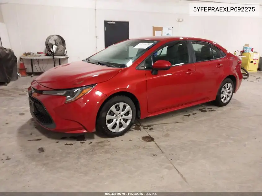 5YFEPRAEXLP092275 2020 Toyota Corolla Le