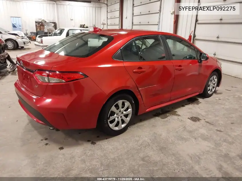 5YFEPRAEXLP092275 2020 Toyota Corolla Le