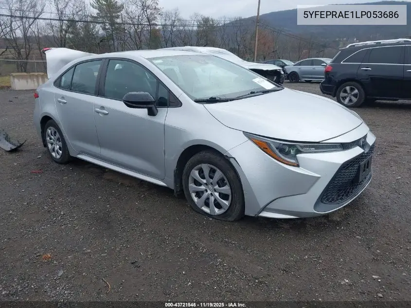 5YFEPRAE1LP053686 2020 Toyota Corolla Le
