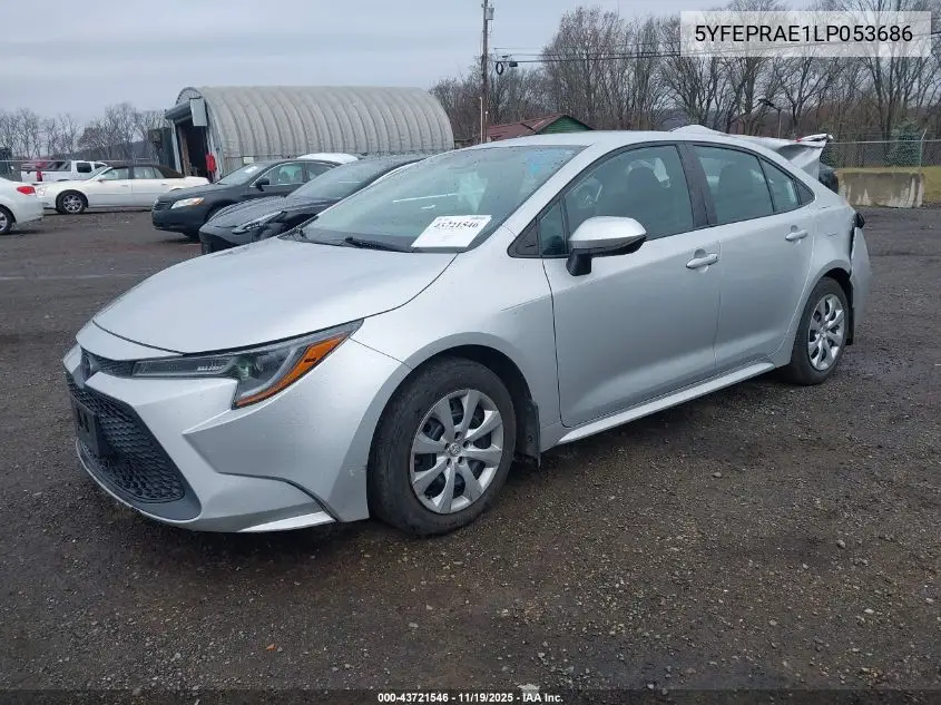 5YFEPRAE1LP053686 2020 Toyota Corolla Le