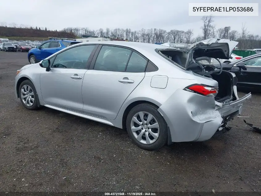 5YFEPRAE1LP053686 2020 Toyota Corolla Le