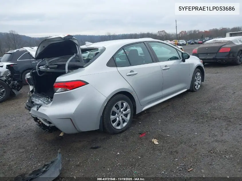 5YFEPRAE1LP053686 2020 Toyota Corolla Le
