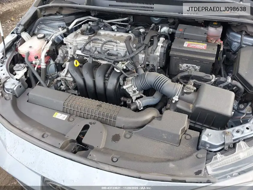 JTDEPRAE0LJ098638 2020 Toyota Corolla Le