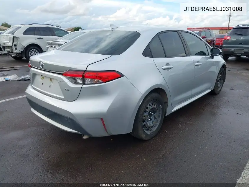 JTDEPRAE6LJ031008 2020 Toyota Corolla Le