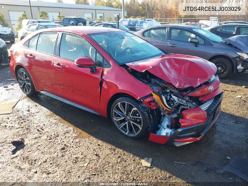 JTDS4RCE5LJ003029 2020 Toyota Corolla Se