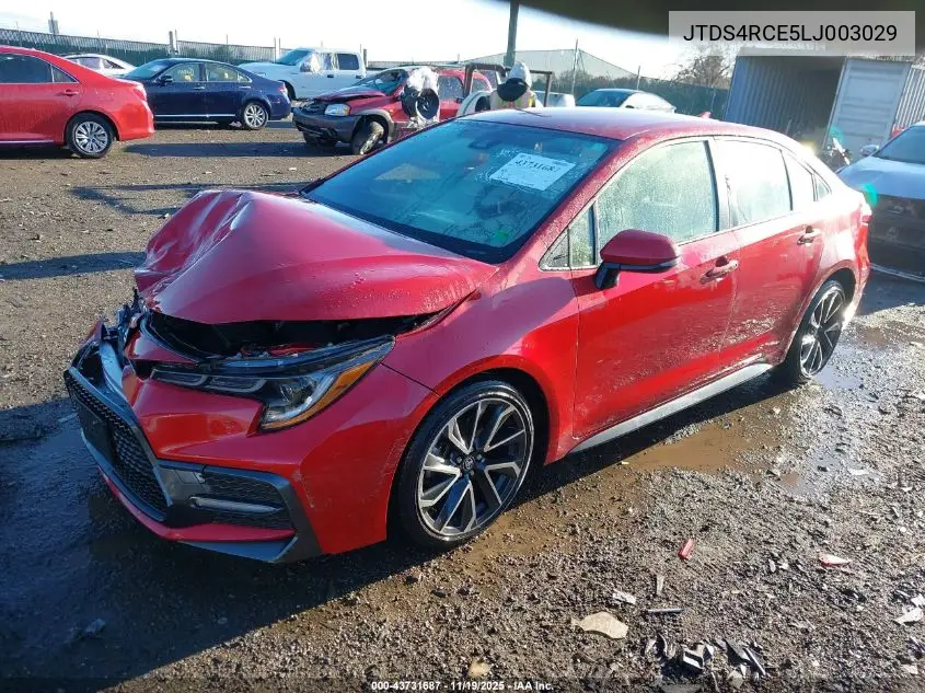 JTDS4RCE5LJ003029 2020 Toyota Corolla Se