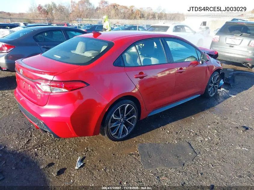JTDS4RCE5LJ003029 2020 Toyota Corolla Se