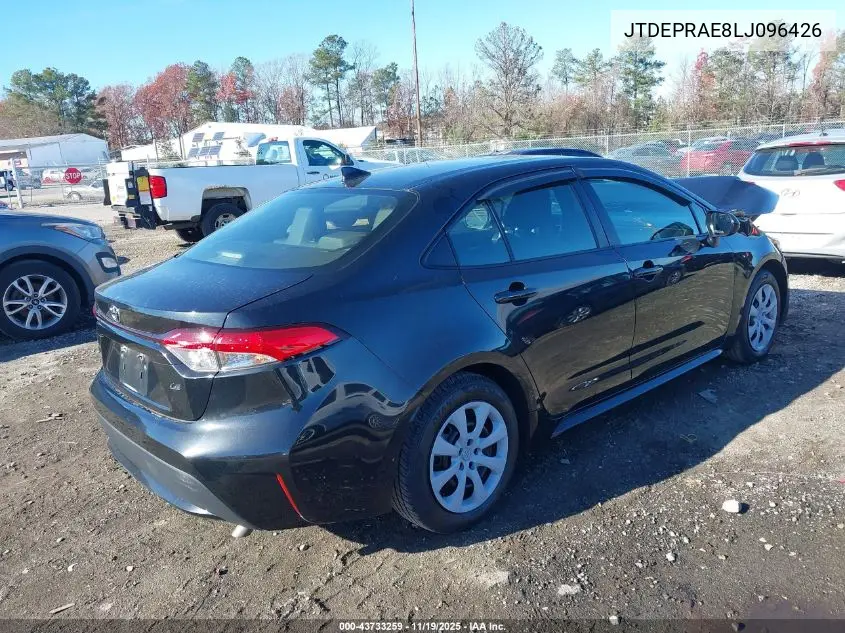 JTDEPRAE8LJ096426 2020 Toyota Corolla Le
