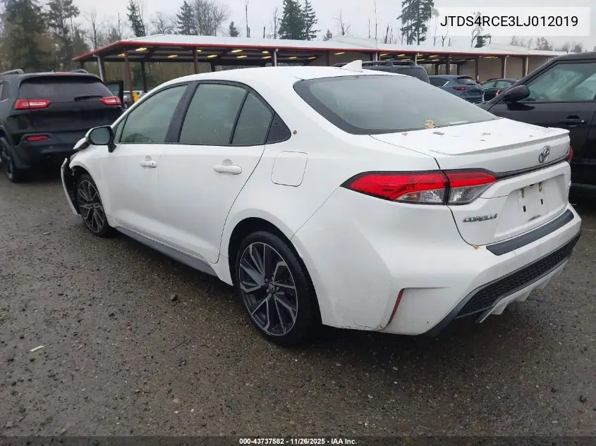 JTDS4RCE3LJ012019 2020 Toyota Corolla Se
