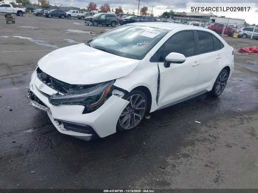 5YFS4RCE1LP029817 2020 Toyota Corolla Se