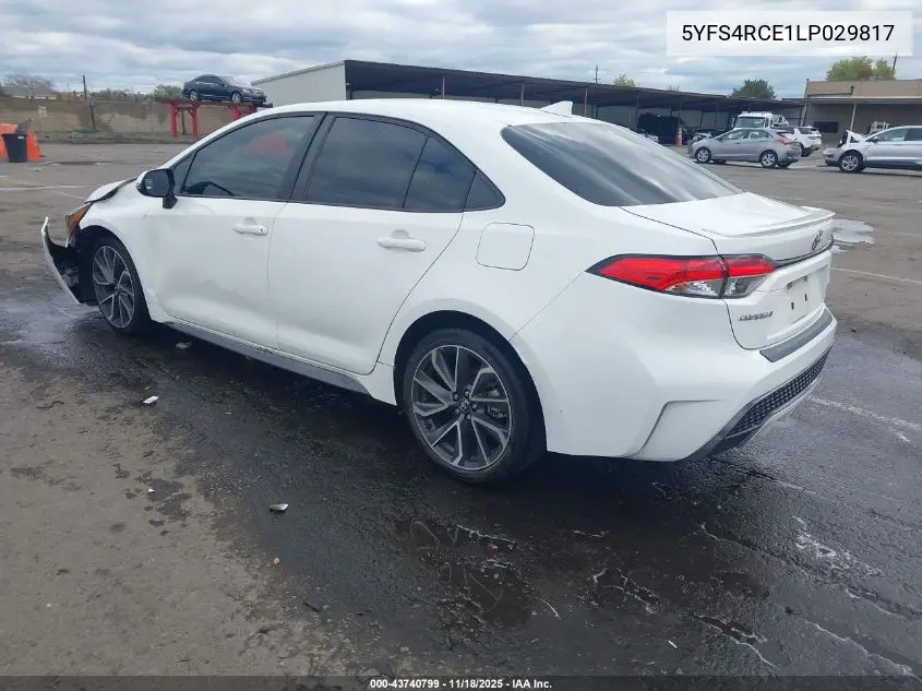 5YFS4RCE1LP029817 2020 Toyota Corolla Se