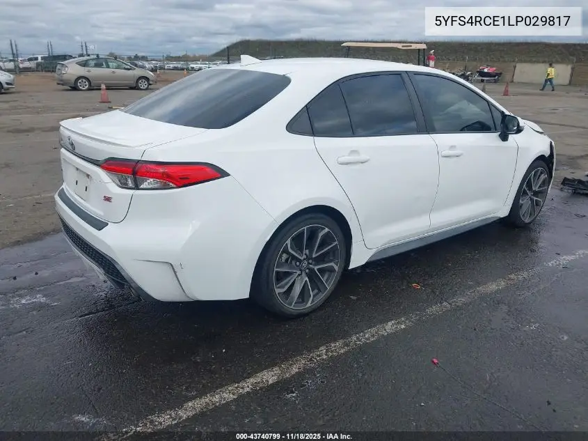 5YFS4RCE1LP029817 2020 Toyota Corolla Se