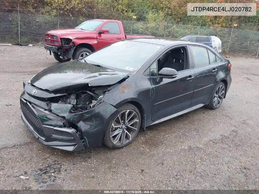 JTDP4RCE4LJ020782 2020 Toyota Corolla Se