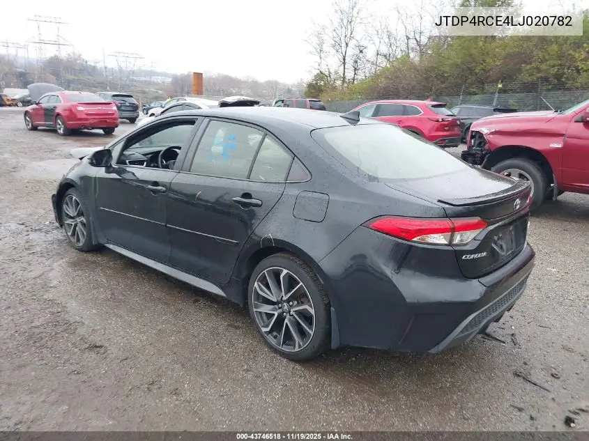 JTDP4RCE4LJ020782 2020 Toyota Corolla Se