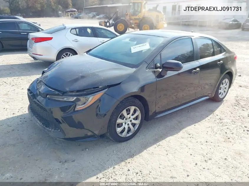 JTDEPRAEXLJ091731 2020 Toyota Corolla Le