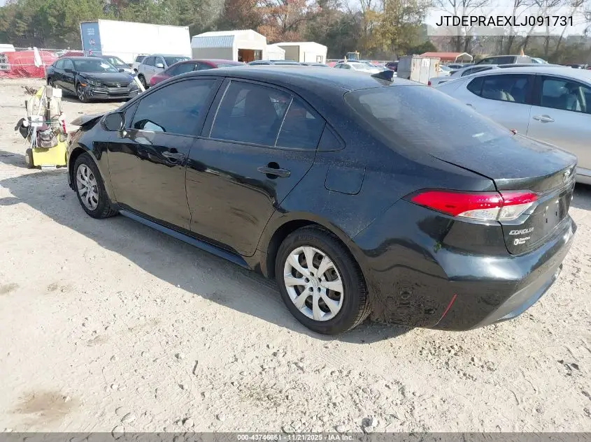JTDEPRAEXLJ091731 2020 Toyota Corolla Le
