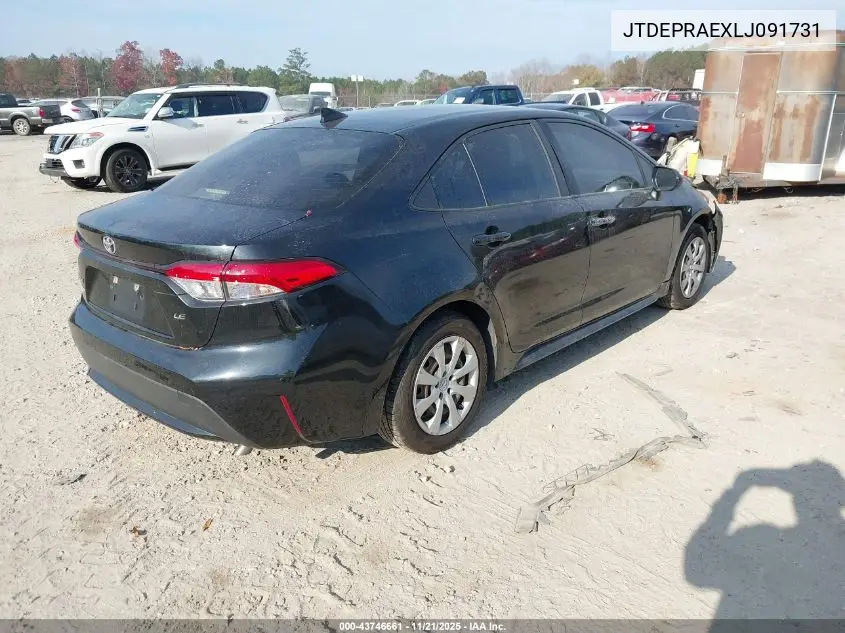 JTDEPRAEXLJ091731 2020 Toyota Corolla Le