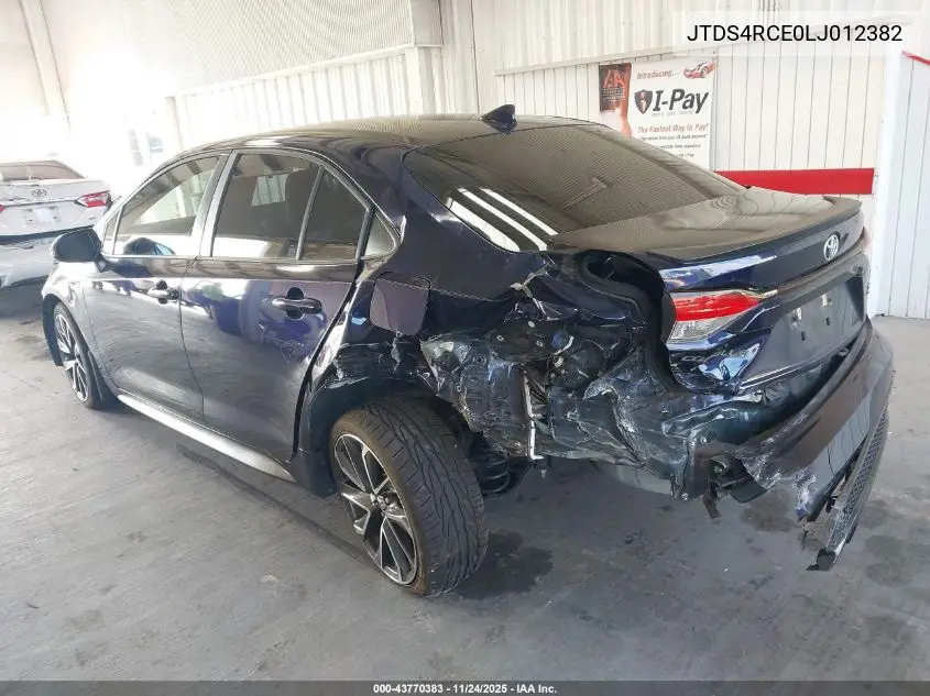 JTDS4RCE0LJ012382 2020 Toyota Corolla Se