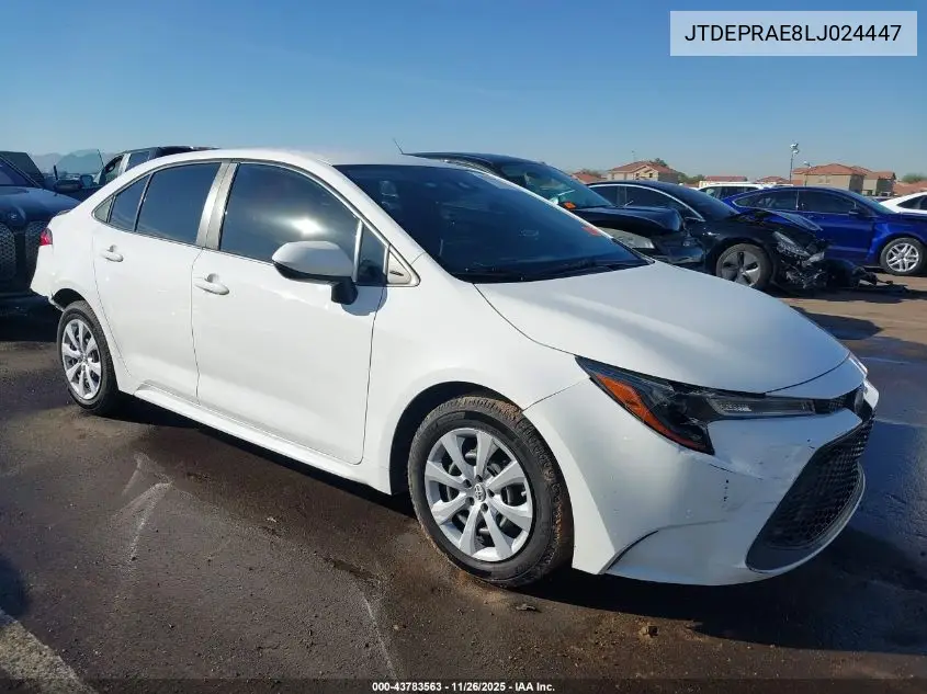 JTDEPRAE8LJ024447 2020 Toyota Corolla Le