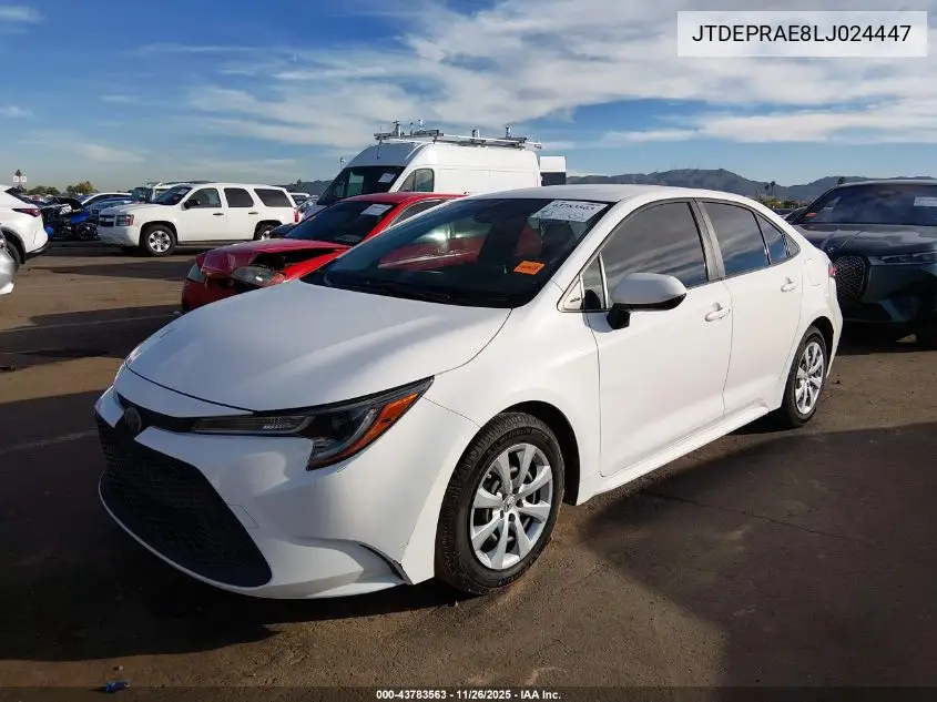 JTDEPRAE8LJ024447 2020 Toyota Corolla Le