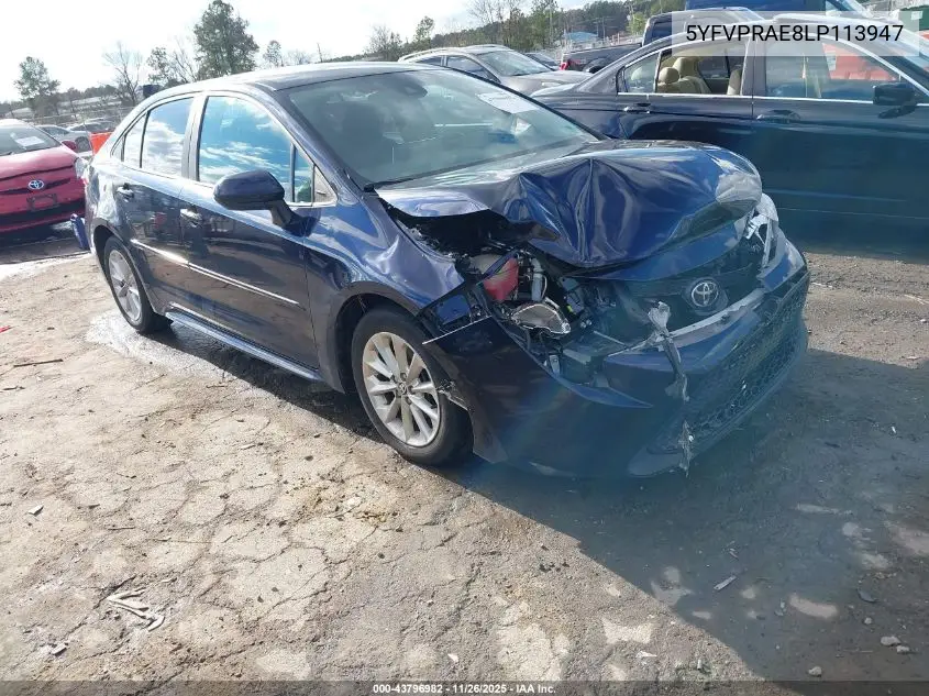 5YFVPRAE8LP113947 2020 Toyota Corolla Le