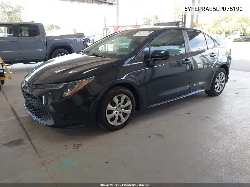 5YFEPRAE5LP075190 2020 Toyota Corolla Le
