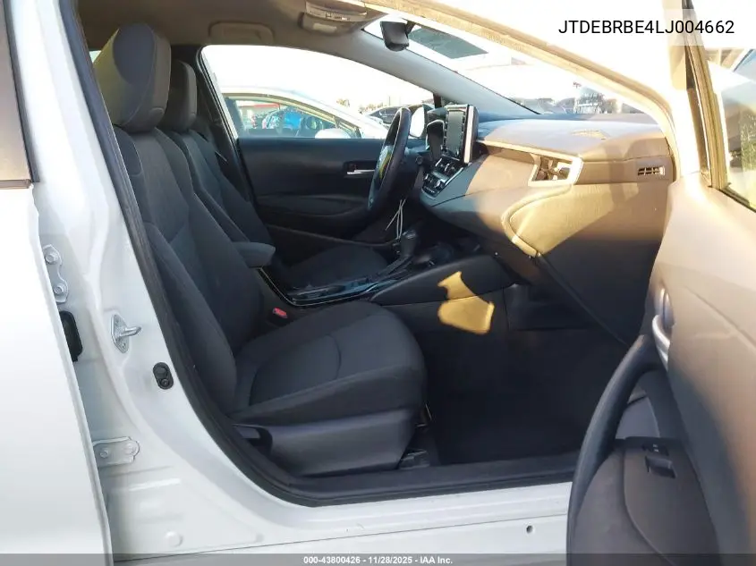 JTDEBRBE4LJ004662 2020 Toyota Corolla Hybrid Le