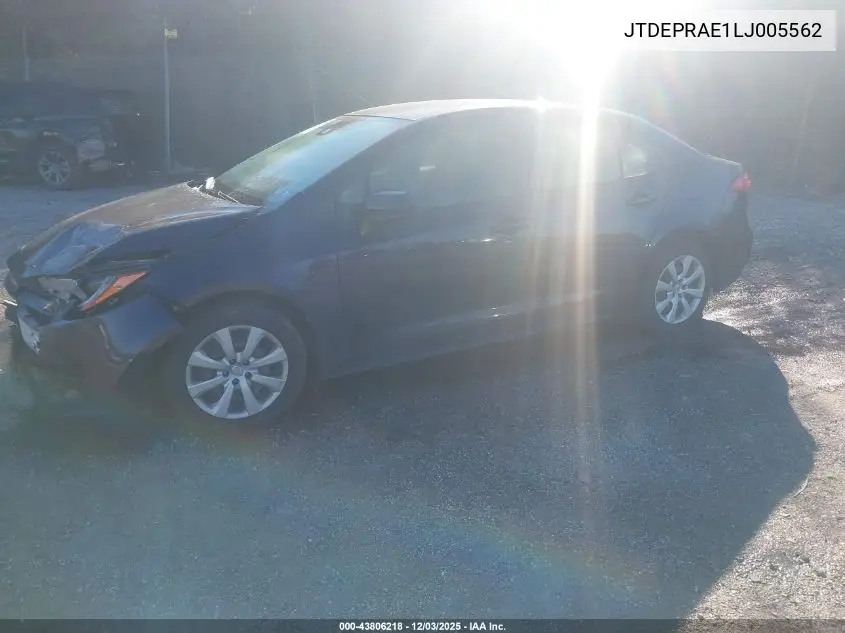 JTDEPRAE1LJ005562 2020 Toyota Corolla Le