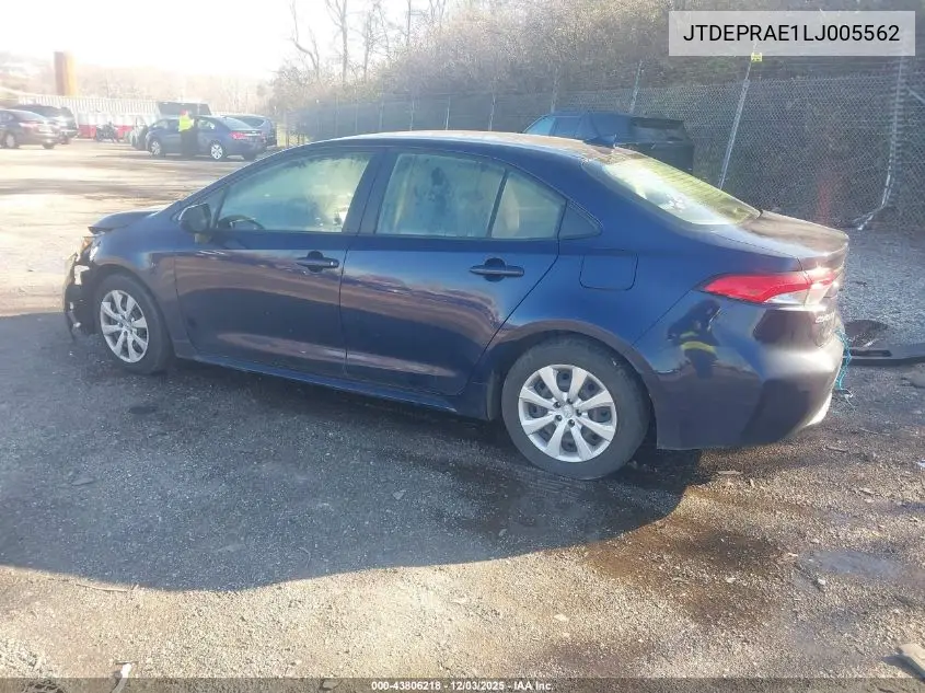 JTDEPRAE1LJ005562 2020 Toyota Corolla Le
