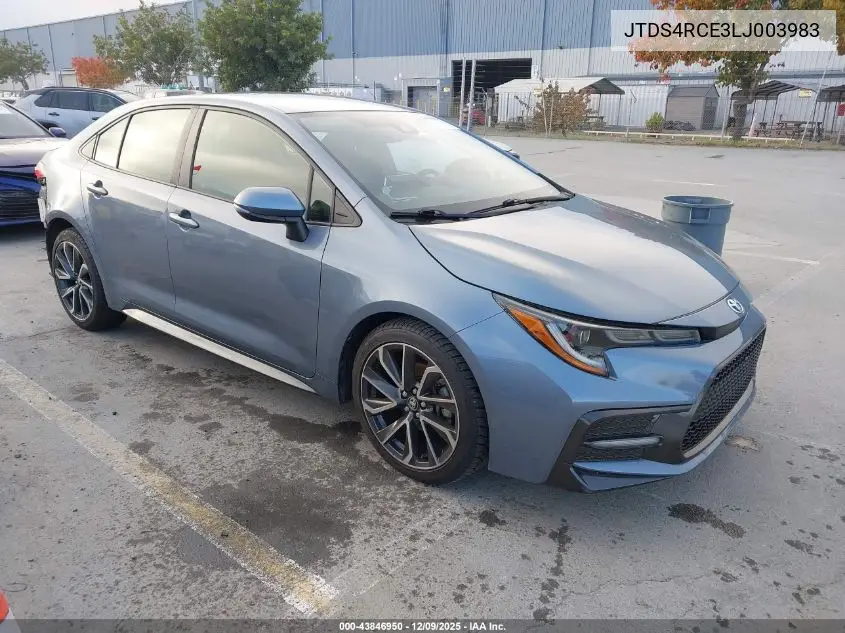 JTDS4RCE3LJ003983 2020 Toyota Corolla Se