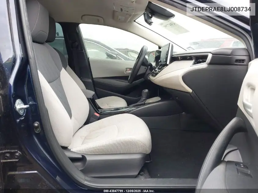 JTDEPRAE8LJ008734 2020 Toyota Corolla Le