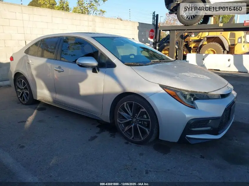 5YFP4RCE1LP016460 2020 Toyota Corolla Se