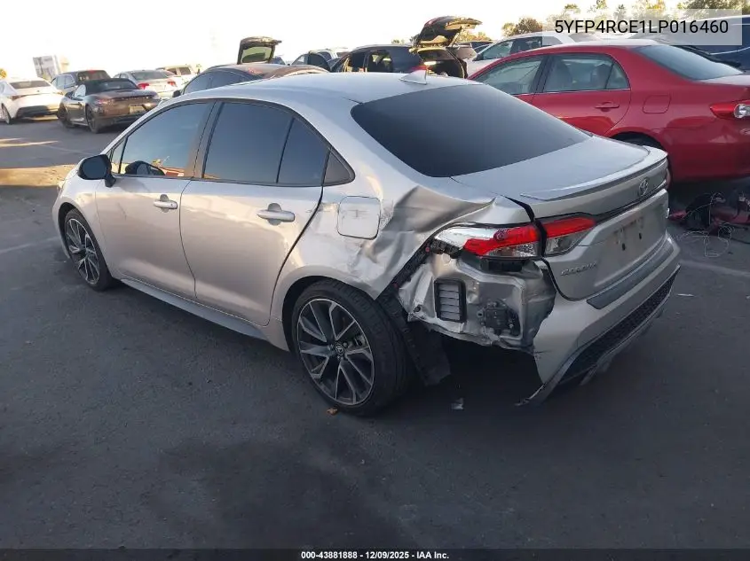 5YFP4RCE1LP016460 2020 Toyota Corolla Se