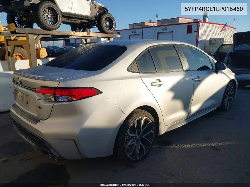 5YFP4RCE1LP016460 2020 Toyota Corolla Se