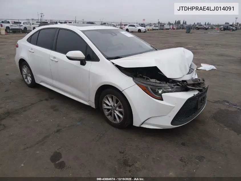 JTDHPRAE4LJ014091 2020 Toyota Corolla Le