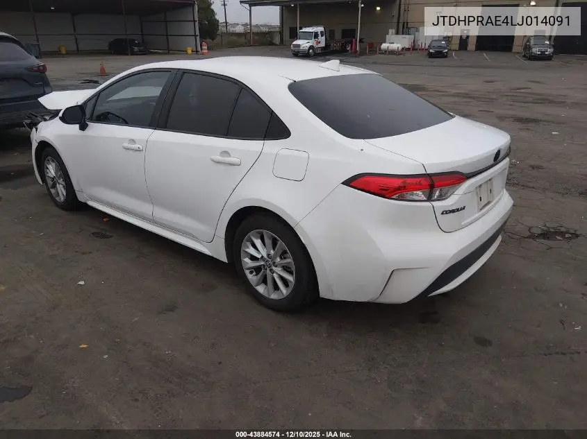JTDHPRAE4LJ014091 2020 Toyota Corolla Le