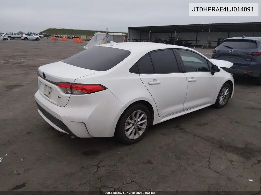 JTDHPRAE4LJ014091 2020 Toyota Corolla Le