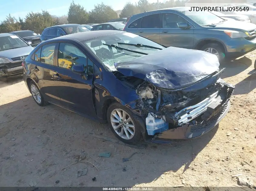 JTDVPRAE1LJ095649 2020 Toyota Corolla Le