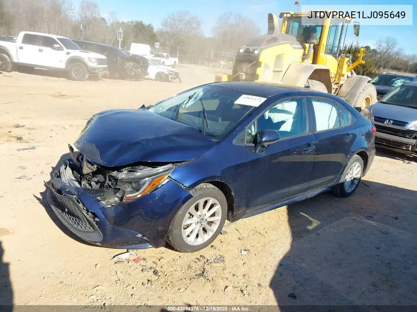 JTDVPRAE1LJ095649 2020 Toyota Corolla Le