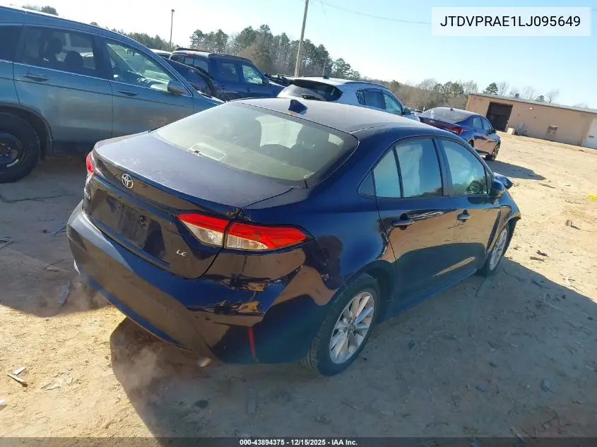 JTDVPRAE1LJ095649 2020 Toyota Corolla Le