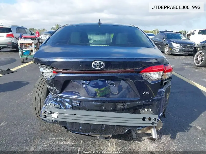 JTDEPRAE0LJ061993 2020 Toyota Corolla Le