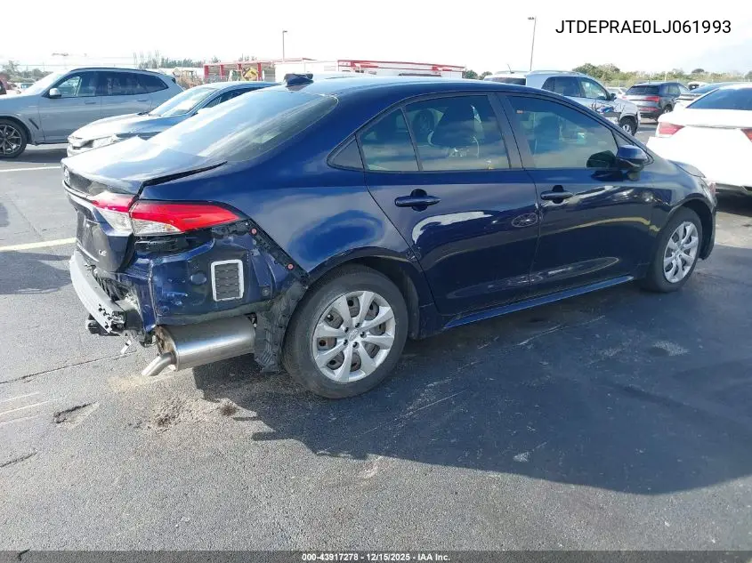 JTDEPRAE0LJ061993 2020 Toyota Corolla Le