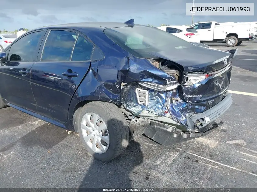 JTDEPRAE0LJ061993 2020 Toyota Corolla Le